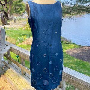 Pretty Navy Sheath Dress by Casual Corner, Size 10